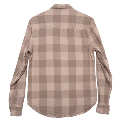 Stapleford Flannel Shirt Mens Small Beige Gray Plaid Long Sleeve Workwear Casual