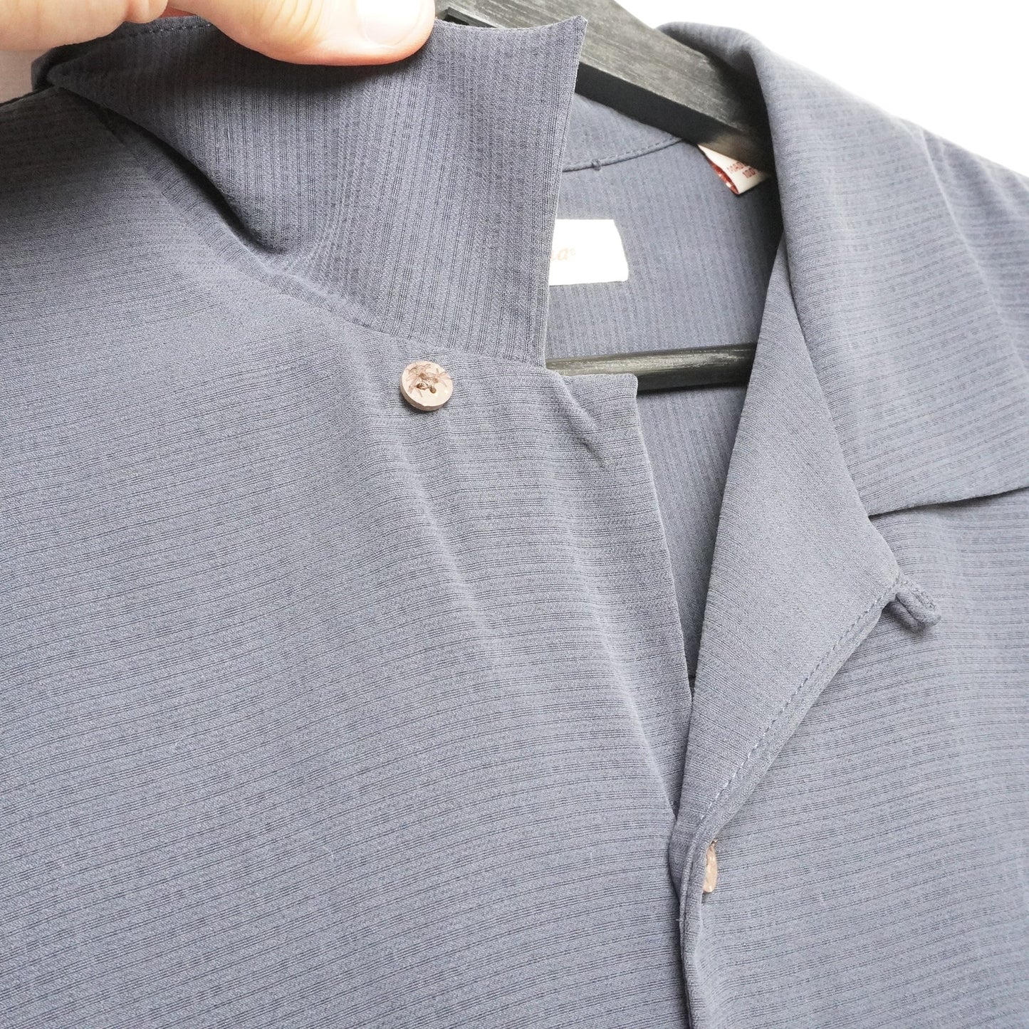 Tommy Bahama 100% Silk Shirt Men’s L Camp Collar Navy Blue Short Sleeve Luau