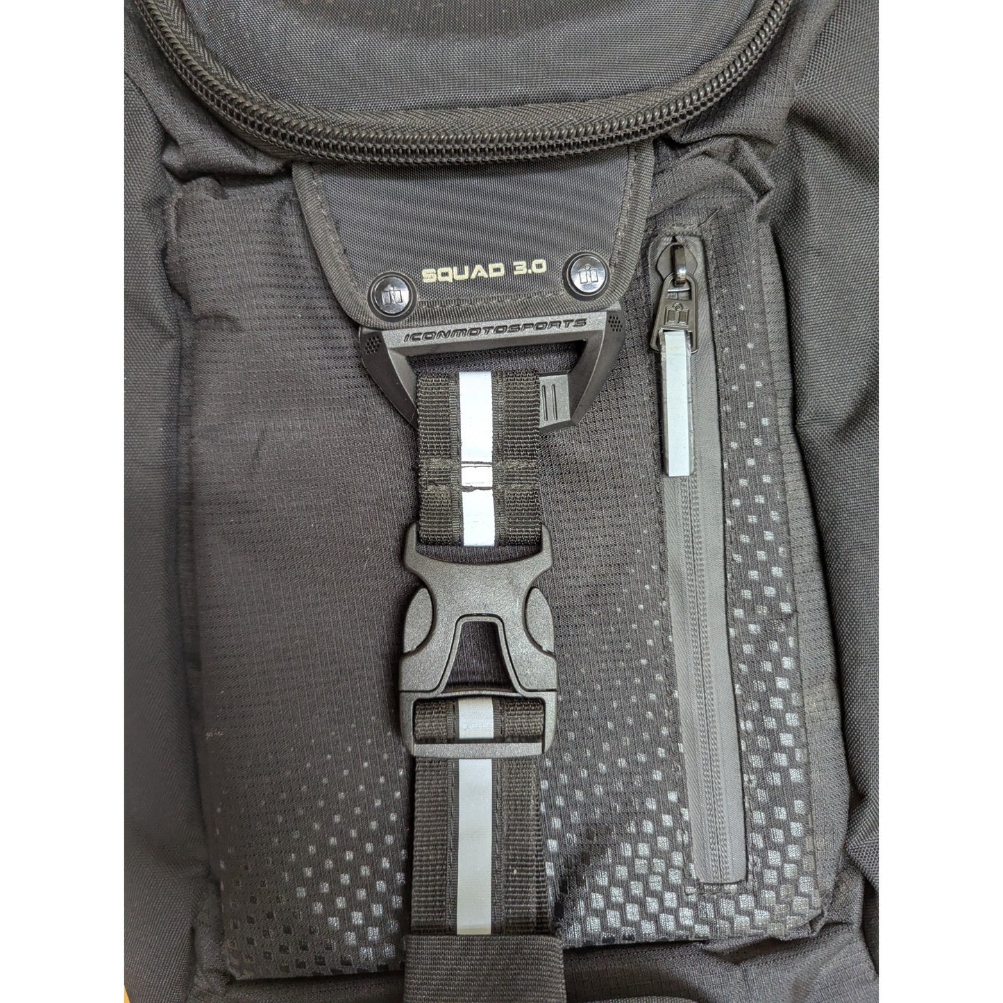 Icon Motosports Squad 3.0 Reflective Motorcycle Backpack Vest Style Fit Slim