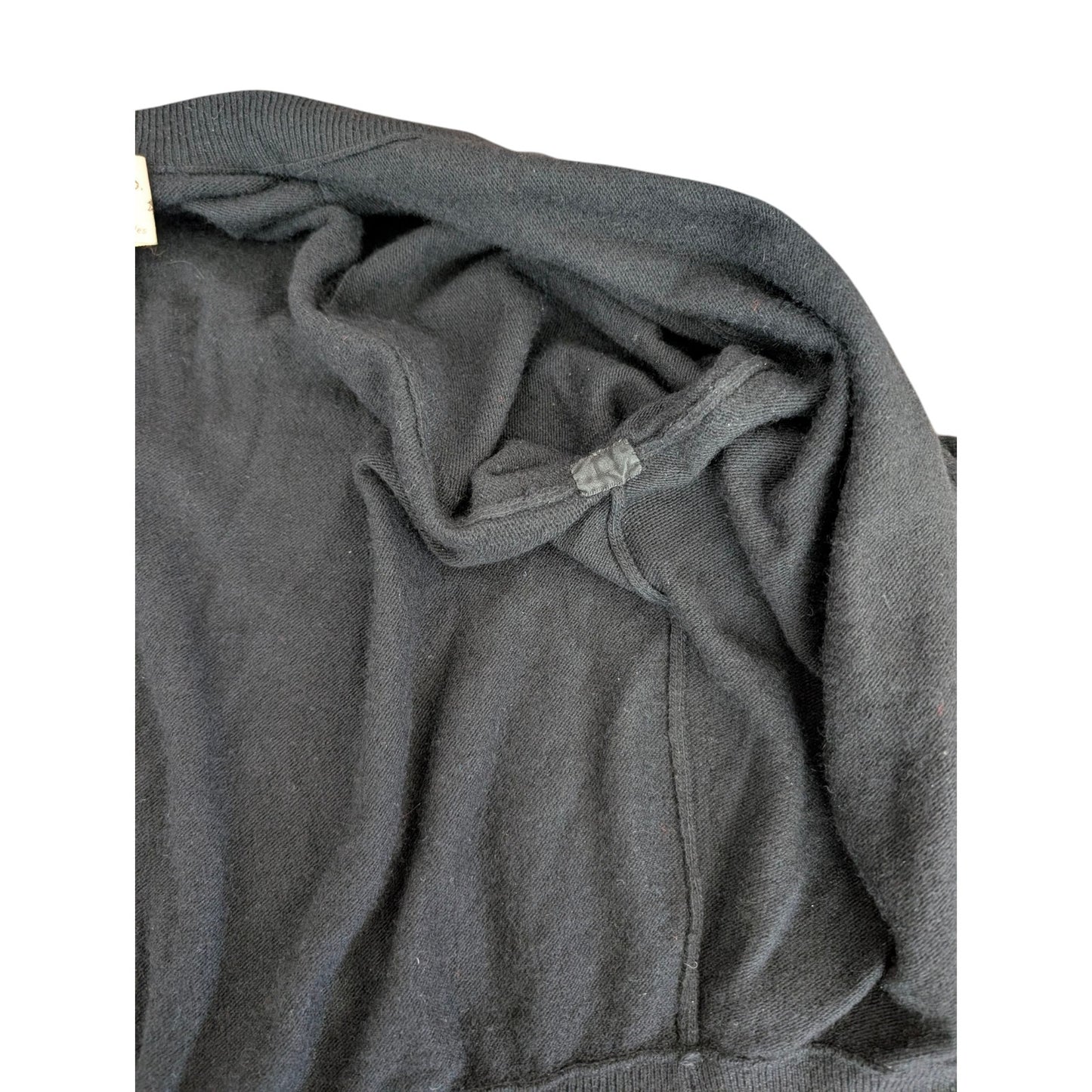 Vintage Ballantyne Black Cashmere Cardigan Sweater 1960s