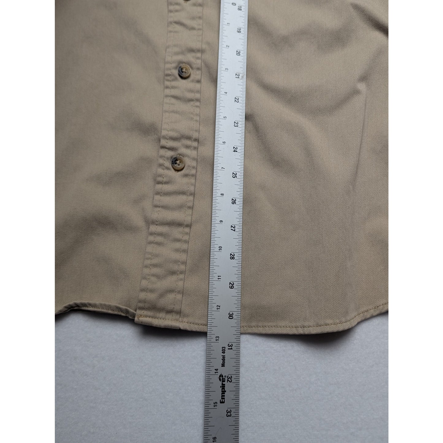 Wrangler Work Shirt Khaki Color Men's Size Large