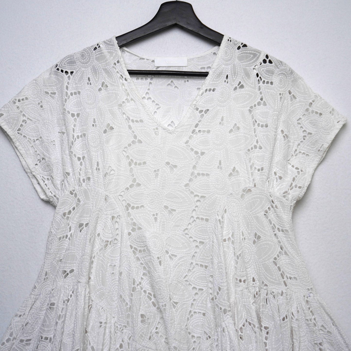 Merlette Ballou Floral 100% Cotton Eyelet Minidress XXS