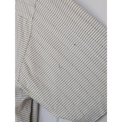 Mossimo Short Sleeve Shirt White with Black Rectangle Grid Pattern XL
