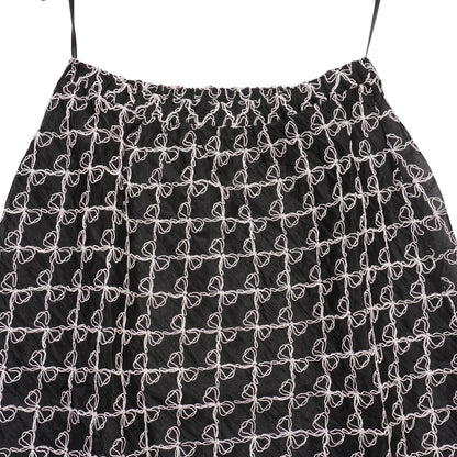 Lisa Says Gah Embroidered Floral Midi Skirt XL/2X Black Elastic Waist Indie