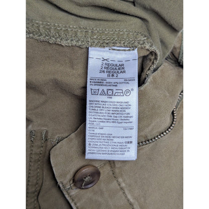 Vintage Gap Green Low Rise Flared Chino Pants Womens 2R