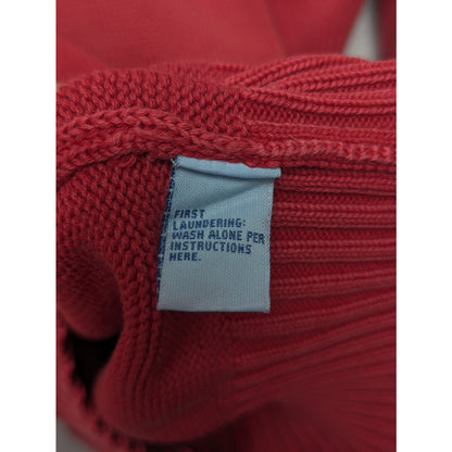 Vintage Sperry Top Sider Red Cotton Crewneck Sweater Men's Size M