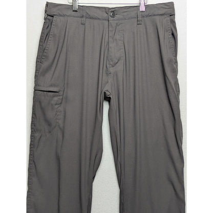Unionbay UB Tech Gray Classic Fit Comfort Waist Travel Pants Size 34