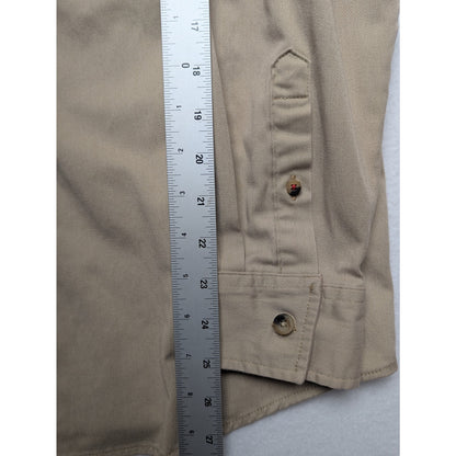 Wrangler Work Shirt Khaki Color Men's Size Large