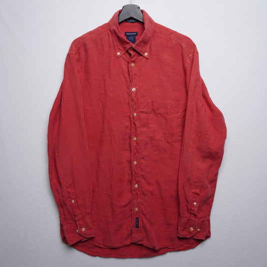 Vintage Gant "The Linen Shirt" Size L 100% Linen Button Down Collar