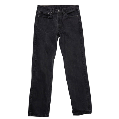 Levi's 505 Black Jeans Men's W34 L34 Straight Fit Made in Indonesia