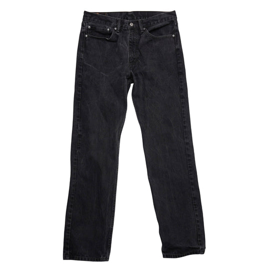 Levi's 505 Black Jeans Men's W34 L34 Straight Fit Made in Indonesia
