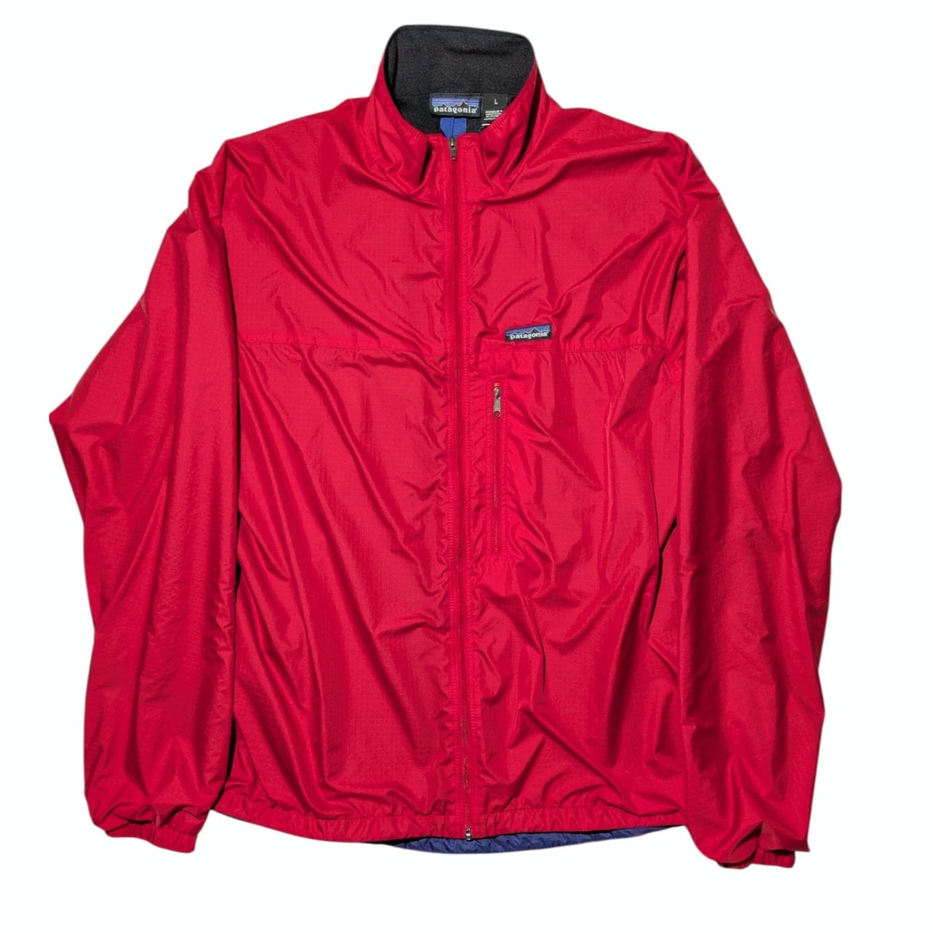 Vintage Patagonia Red Full Zip Windbreaker Fleece Lined Size L