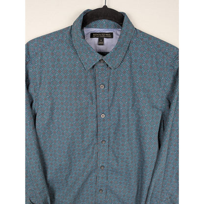Banana Republic Green Patterned Tailored Slim Fit Shirt Size Small