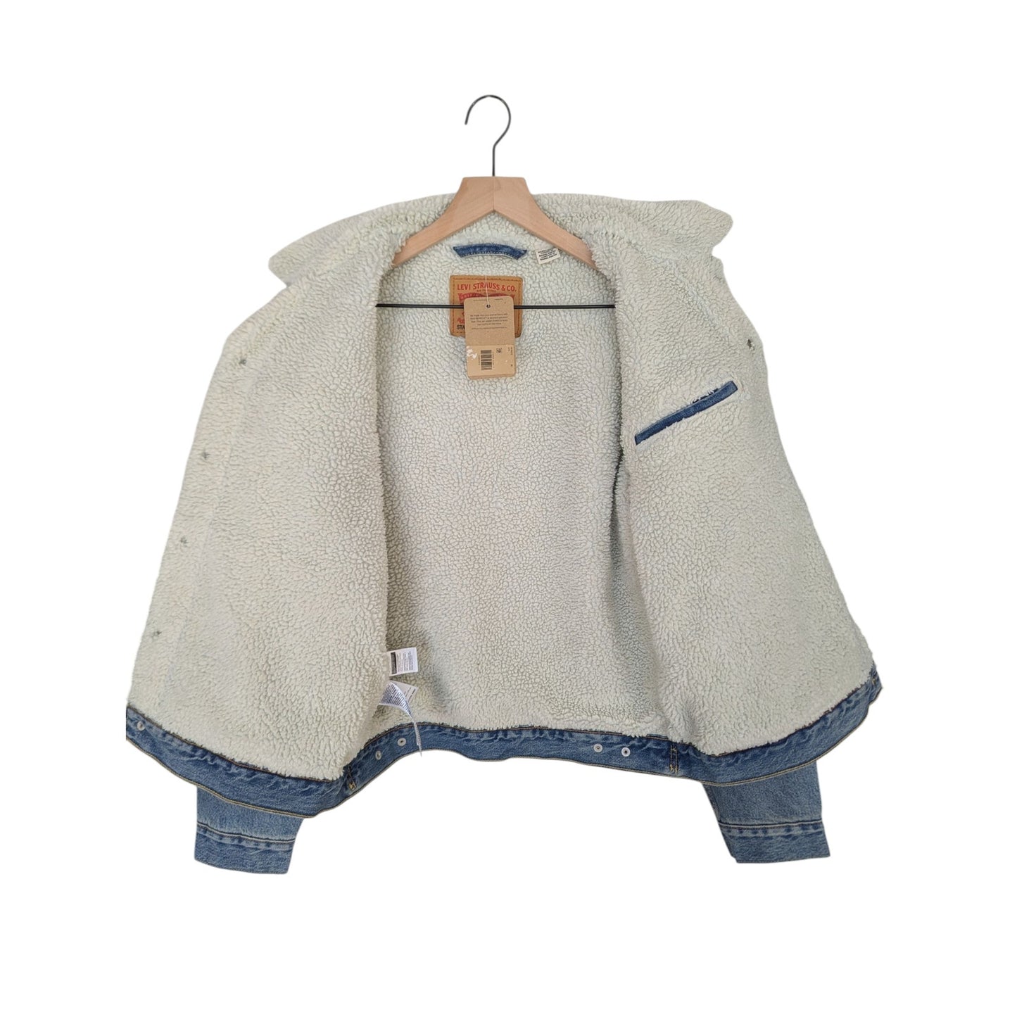Levi's Sherpa Lined Denim Trucker Jacket Size Medium NWT