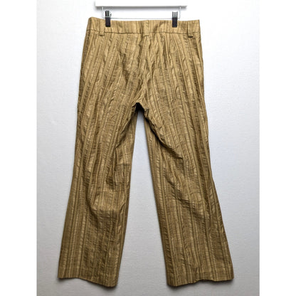Trina Turk Gold Striped Pants Size 4