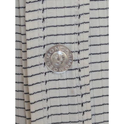 Mossimo Short Sleeve Shirt White with Black Rectangle Grid Pattern XL