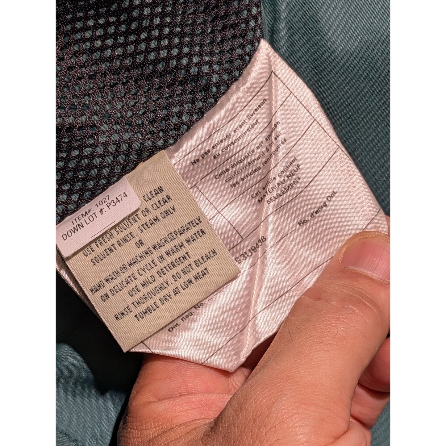 Vintage Eddie Bauer Lined Goose Down Puffer Vest Navy Blue Size Large