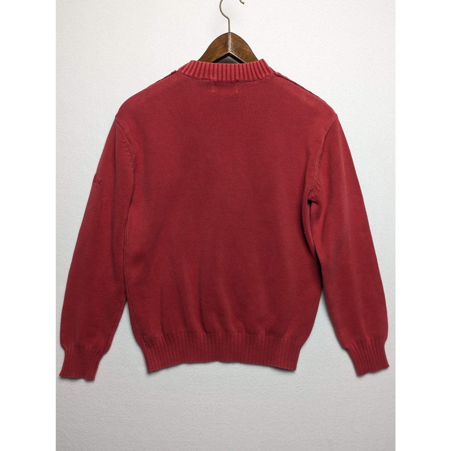 Vintage Sperry Top Sider Red Cotton Crewneck Sweater Men's Size M