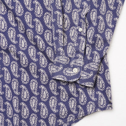 Vintage Nautica Paisley Shirt XL Blue White 100% Cotton Button Down