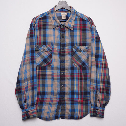 Arizona Jean Co. Men’s Plaid Flannel Button Up Shirt Vintage Grunge