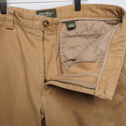 Eddie Bauer Relaxed Fit Khaki Pants Size 34x30 100% Cotton