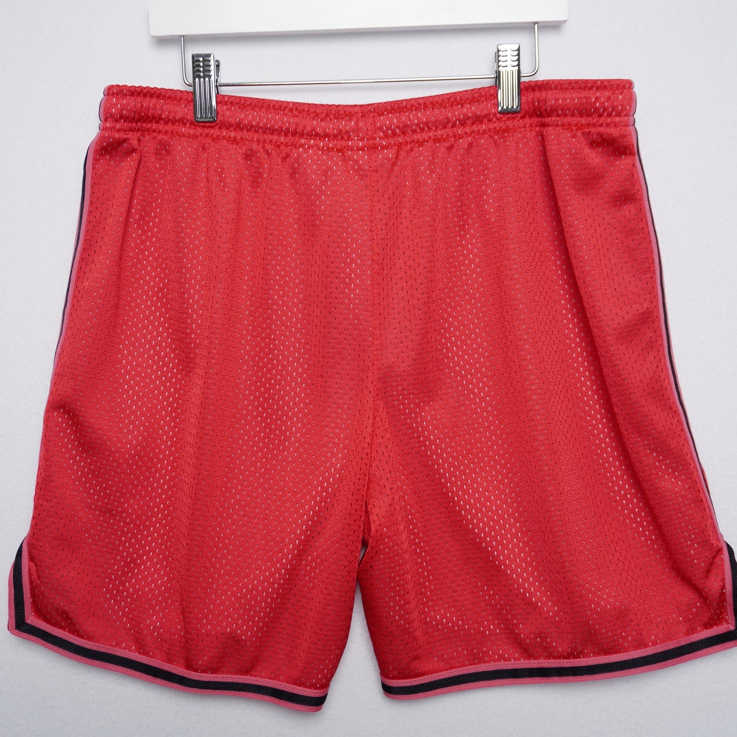 Nike Red Mesh Shorts with Dark Trim Drawstring Size M Y2K Retro