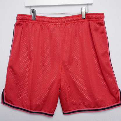 Nike Red Mesh Shorts with Dark Trim Drawstring Size M Y2K Retro
