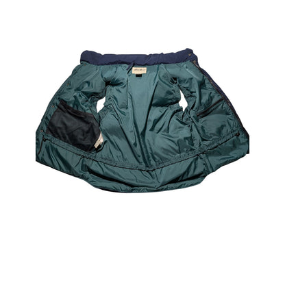 Vintage Eddie Bauer Lined Goose Down Puffer Vest Navy Blue Size Large