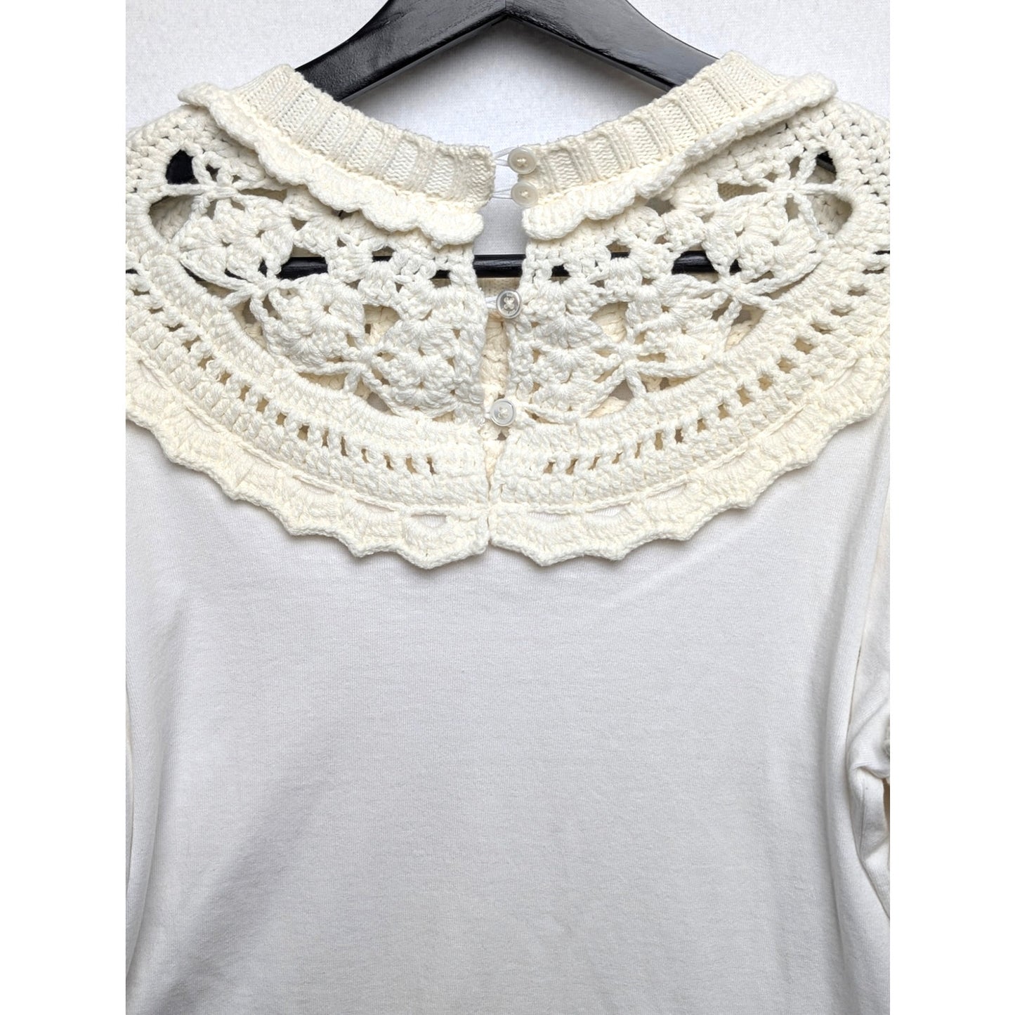 Sea New York White Crew Neck Trim Detail Top S
