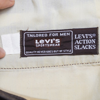 Vintage Levi's Action Slacks Brown Dress Pants 70s 80s Retro Levi's Sportswear