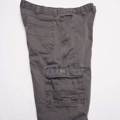 Wrangler Originals Cargo Pants Gray 34x32 Relaxed Fit Cargo Pockets 100% Cotton