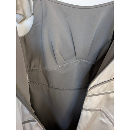 Zac Posen Silk Sheath Dress Silver