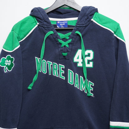 Champion Notre Dame Hockey Jersey Hoodie XL