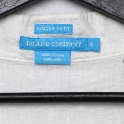 Island Company 100% Linen Kimono Shirt Tunic S