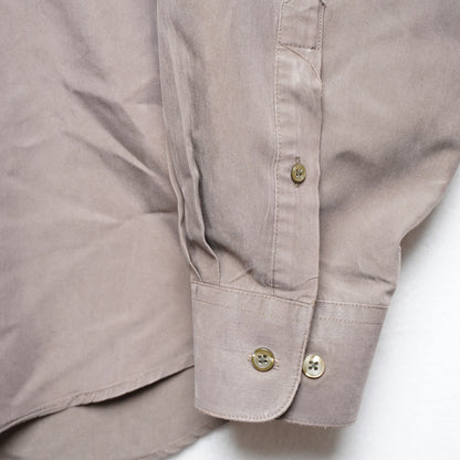 Vintage Haggar Collections Taupe/Gray/Brown Shirt - Utility Style Button Up Size L