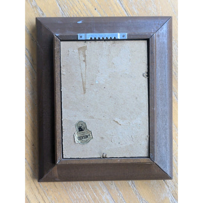 Vintage Religious Praying Hands Holographic 3D Style Print Framed ~8½" x 10¾"