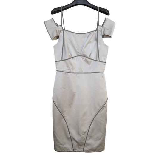 Zac Posen Silk Sheath Dress Silver