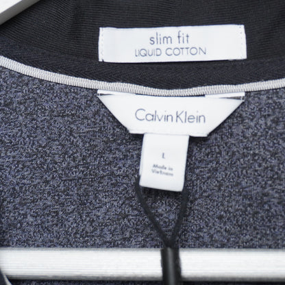 NWOT Calvin Klein Gray Liquid Cotton Slim Fit Polo L