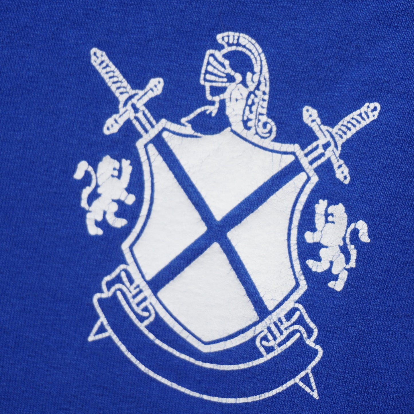 Preppy School Sports Uniform Blue Jersey Polo M