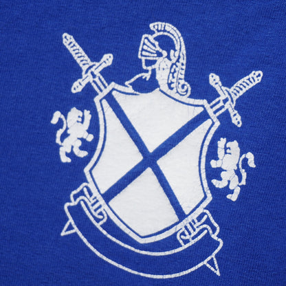 Preppy School Sports Uniform Blue Jersey Polo M