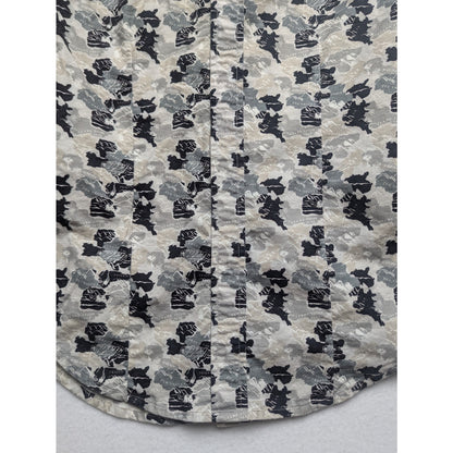 Band of Outsiders Men's Printed Button-Down Shirt - Map/Camo Print Sz 0 (XS)