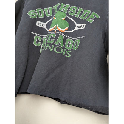 Southside Irish Chicago Illinois Black Cut-off Sweatshirt
