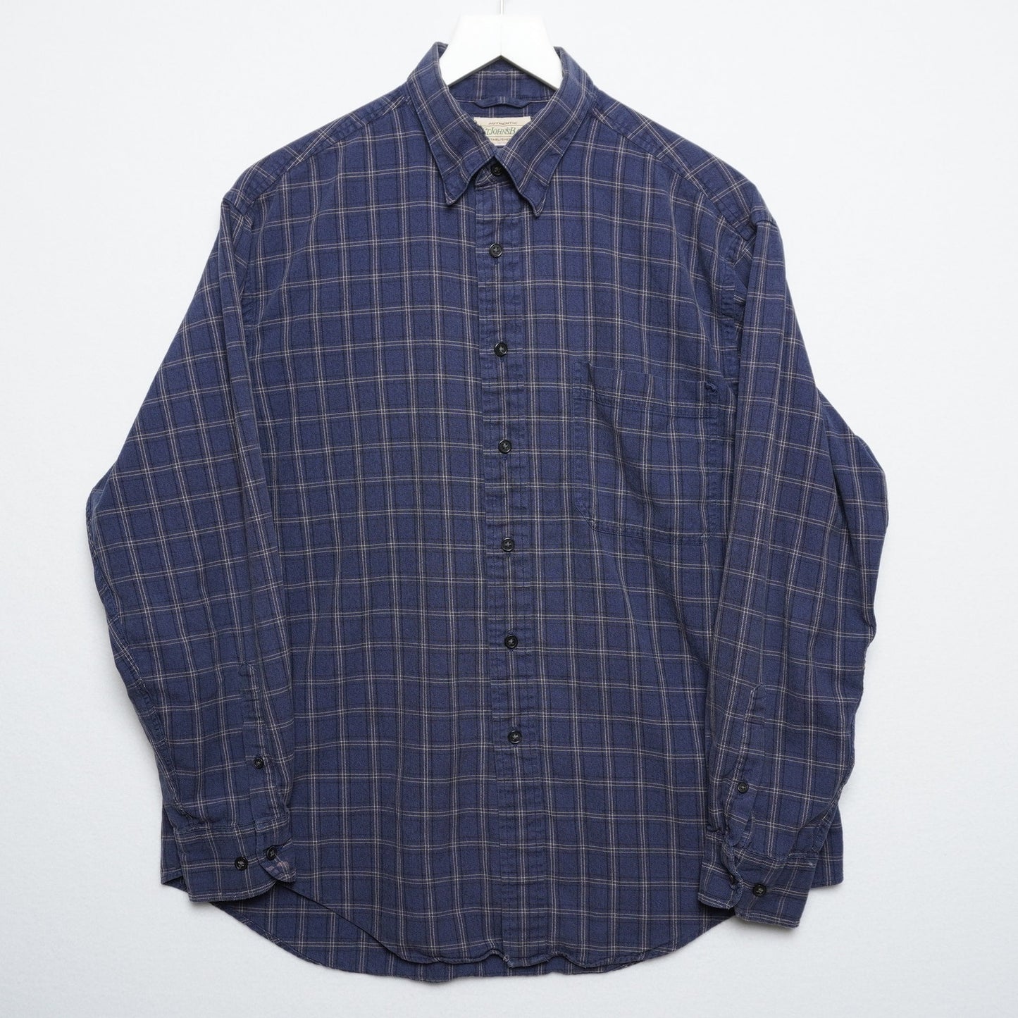 St Johns Bay Plaid Check Flannel Casual Button Down M