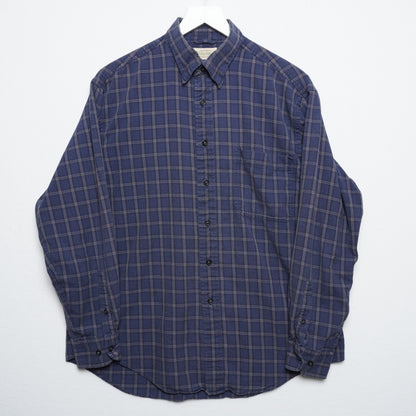 St Johns Bay Plaid Check Flannel Casual Button Down M