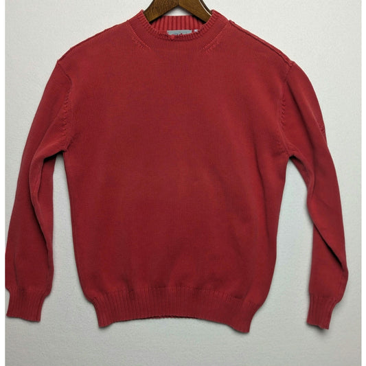 Vintage Sperry Top Sider Red Cotton Crewneck Sweater Men's Size M