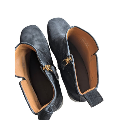 Tory Burch Everly Black Suede Ankle Boots 6