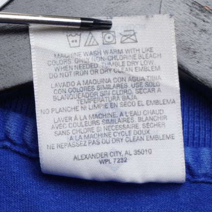 Preppy School Sports Uniform Blue Jersey Polo M