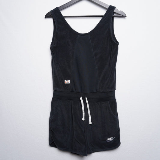 Nike Heritage Terry Cloth Romper Black Girls Size Large