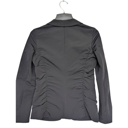 Lanvin Blazer Women’s Size 38 Black Ruched Sides Éte 2013 Blazer Jacket