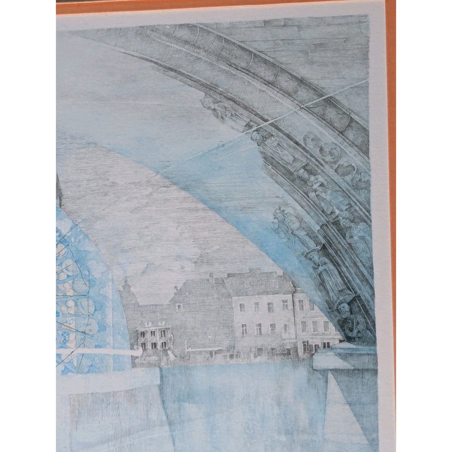 Anton Krajnc Signed Numbered Lithograph 204/350 – Surreal Architectural Scene